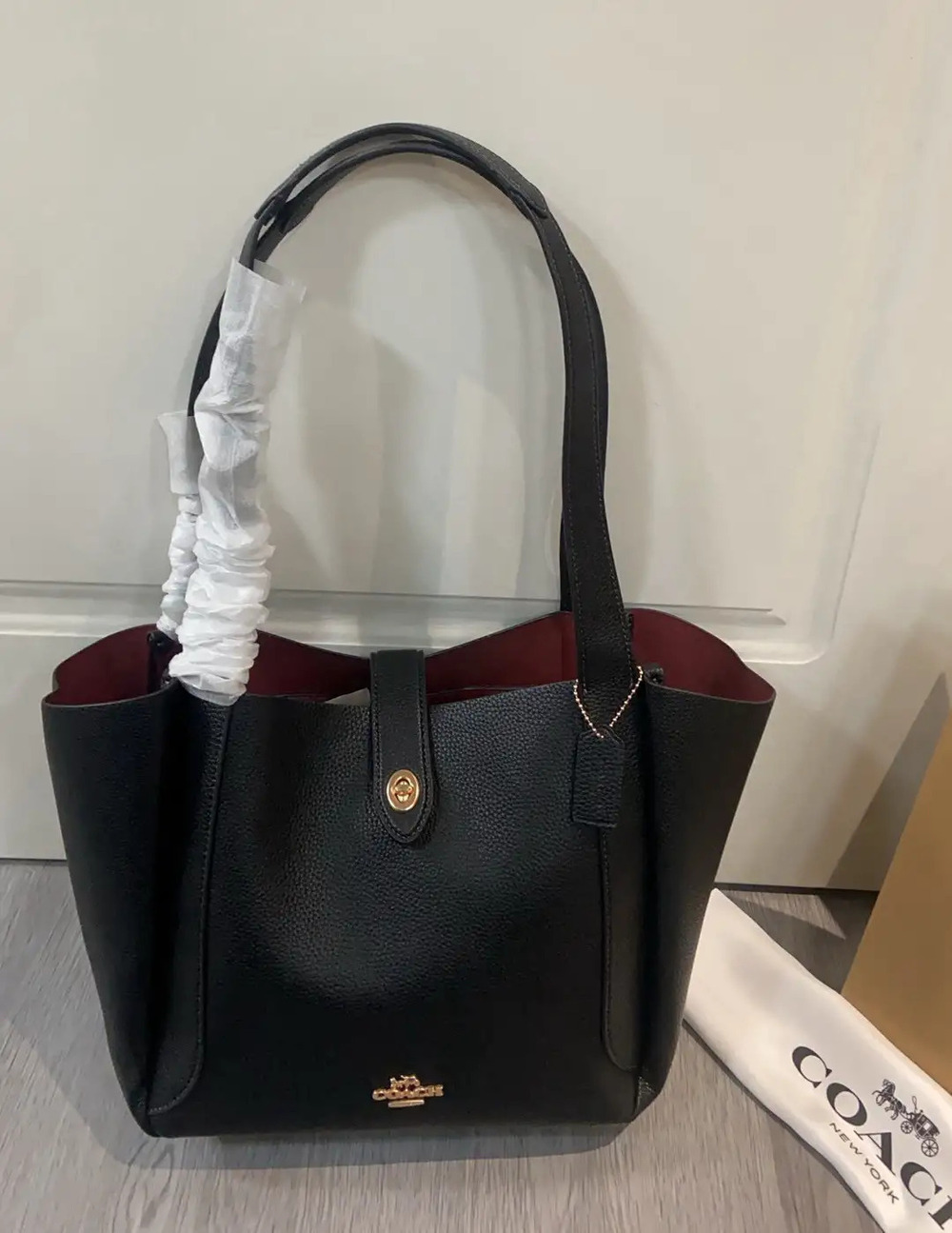 Coach black tote bag